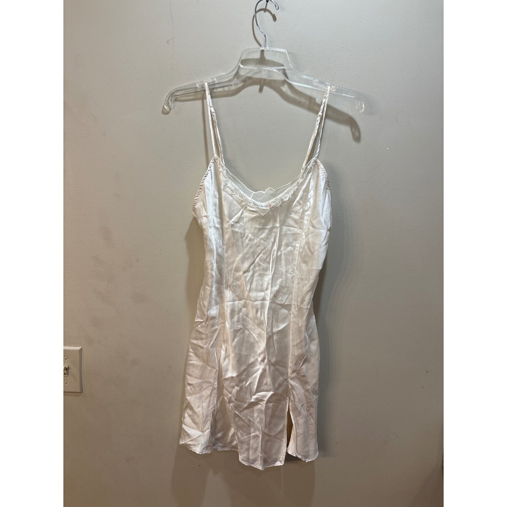 Victorias Secret Heart Label Vintage Bridal Slip Dress Mini Sexy XS in Ivory 90s